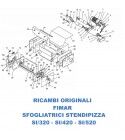 Exploded view spare parts for Fimar pizza sheeters. SI320 - SI420 - SI520