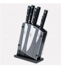 Plexiglass knife block with set of 6 knives Sushi line. 3330