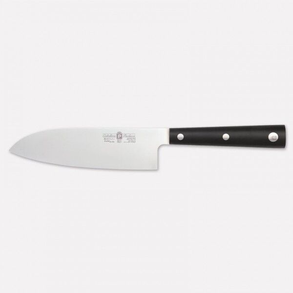 Santoku knife 16 cm. Sushi line with stainless steel blade and POM handle. thickness 2 mm. 3342 - Coltellerie Paolucci