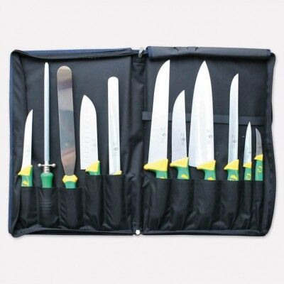 Bag with handle for cook in nylon with set of 11 knives imperial line. 4993 - Paolucci Cutlery