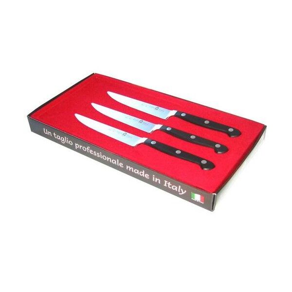 Kit 3 Steak Knives. Master Chef line stainless steel blade and POM handle. Velvety box. 3030 - Knives Pao...