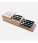 Drawer knife block made of beech wood with set of 7 knives Master Chef line. 3096