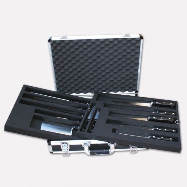 Valigia per cuoco in alluminio con set di 12 coltelli Master chef. 4997 - Coltellerie Paolucci