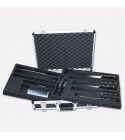 Aluminum chef case with set of 12 Master chef knives. 4997