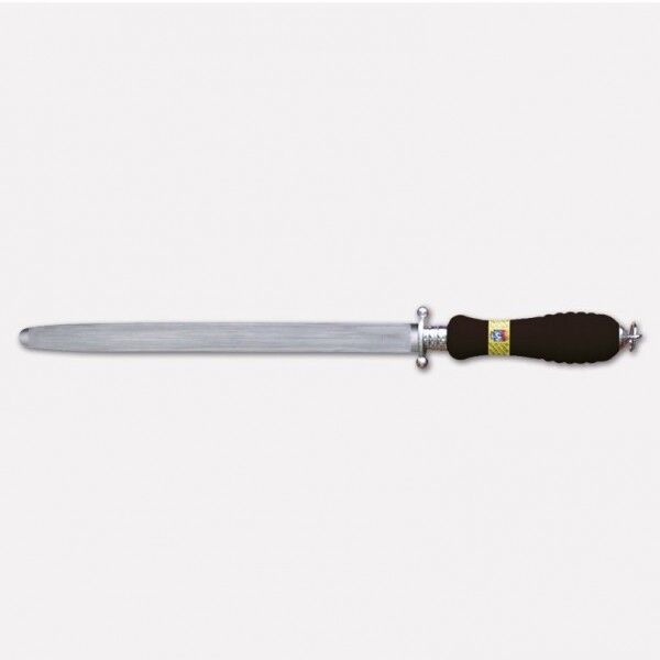 30 cm chrome-plated oval sharpener. Millennium3 line POM handle. 512 - Coltellerie Paolucci