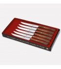 Pack of 6 steak knives with stainless steel blade and durafol handle. 1718