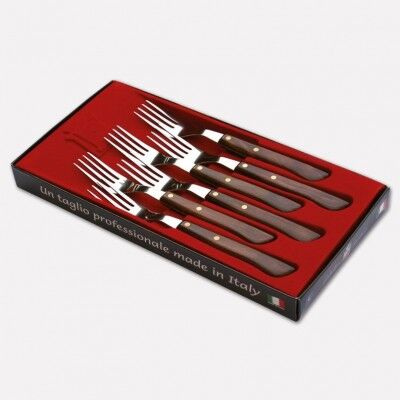 Confection 6 table forks with stainless steel blade and durafol handle. 1717 - Coltellerie Paolucci