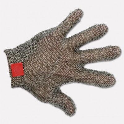 Stainless steel glove 5 fingers with hook, Various sizes available. 9008 - Coltellerie Paolucci