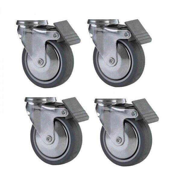 Wheels Kit for Neutral Cabinets Armored RUO100 - Forcar Inox